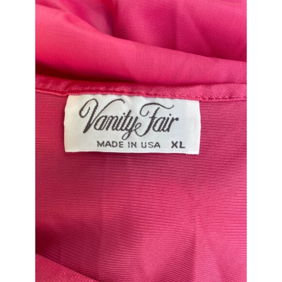 Vanity Fair Pink Nylon Sleeveless Nightgown XL Made In USA - Picture 5 of 10